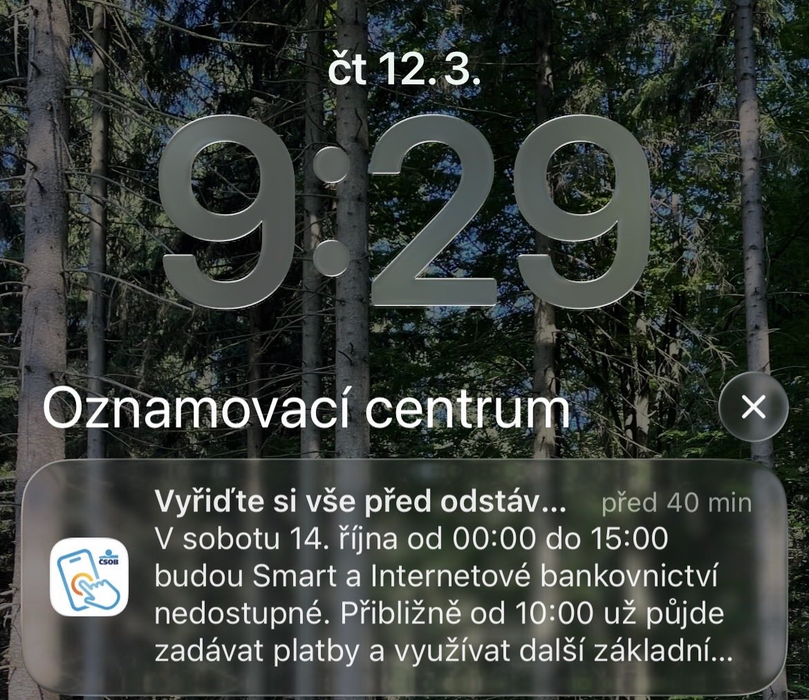 0xmarkusz's tweet photo. @CSOB_CZ Jste si jisti, že odstávka bude 14. října? 😶 Spíše března? https://t.co/e2cEgJvlf9