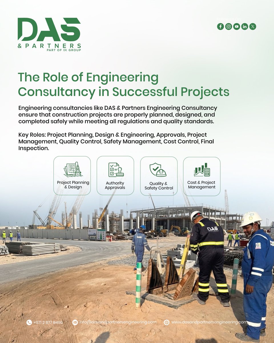 dasandpartners's tweet photo. ✅Behind every successful project is a great engineering consultancy. 🏗️#business #corporate #project #SustainableProgress #OperationalExcellence #Confidence #SecurityFramework #TeamStrength #MovingForward #Commitment #NationFirst #StrategicLeadership https://t.co/Kje0PDJyvx