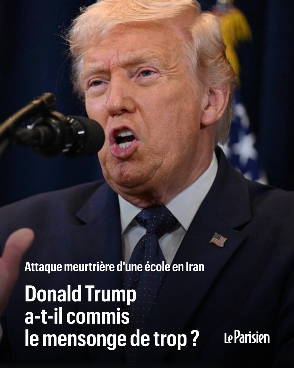 Englué dans ses mensonges à propos d'une frappe américaine en Iran qui aurait tué au moins 150 personnes, dont des enfants, dans et aux abords d'une école, le président est rattrapé par son rapport très particulier à la vérité.

Même Fox News l'a lâché ➡️ l.leparisien.fr/HiWv