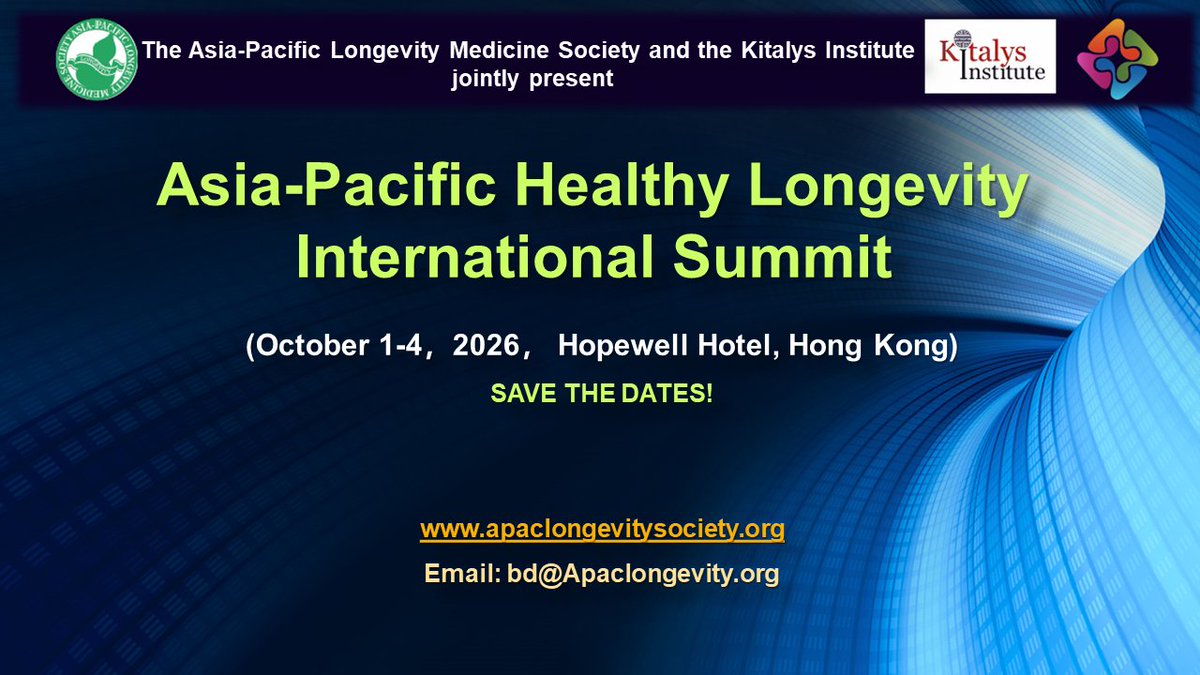 Asia-Pacific Longevity Society tweet media