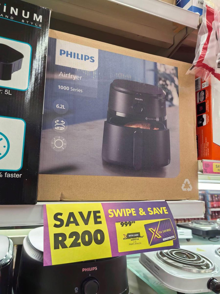 VinnieNoTeS's tweet photo. Air fryer Shoprite is cheap stock is limited don’t say i didn’t plug you 😭 https://t.co/KTz0oOtCEJ