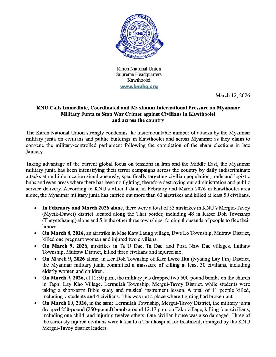 Karen National Union tweet media