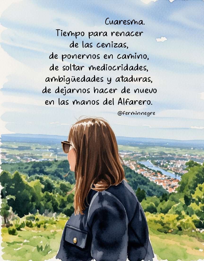 ferminnegre's tweet photo. Algunos empiezan muy fuerte la Cuaresma, pero luego se van desfondando. Sigamos caminando hacia la Pascua con el deseo de volver al primer Amor y de renacer a una nueva vida...
🤲
Ya estoy en Instag. 
Aquí te puedes sumar:
👇
https://t.co/aiOAo3bHno https://t.co/G5oKEulW69