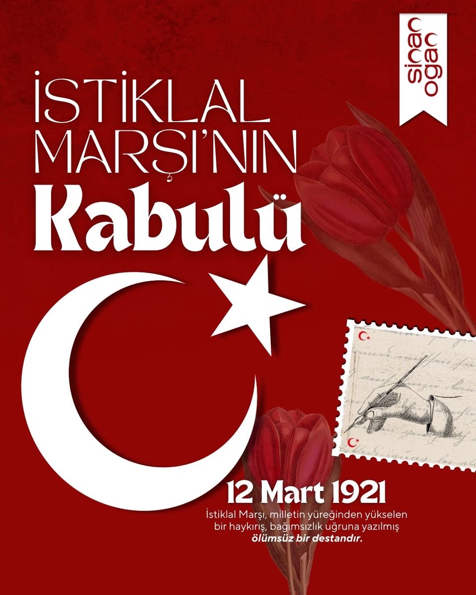 “Allah bu millete bir daha İstiklal Marşı yazdırmasın.”

İstiklal Marşı, milletimizin bağımsızlık ruhunun ve vatan sevgisinin en güçlü ifadesidir. Başta Mehmet Akif Ersoy olmak üzere tüm kahramanlarımızı rahmet ve minnetle anıyorum. 🇹🇷