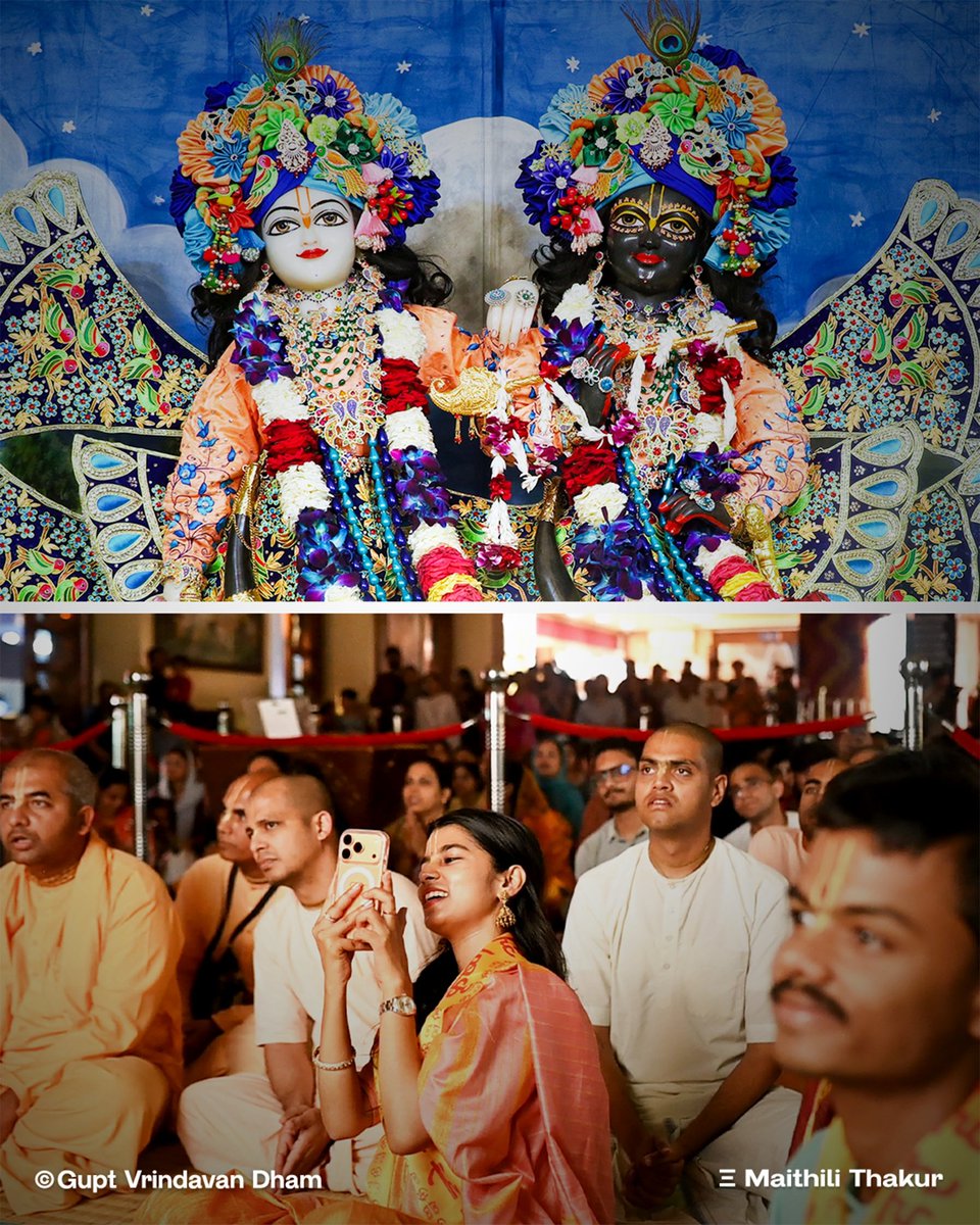 guptvrindavan's tweet photo. Some spiritual moments of Maithali Thakur at Gupt Vrindavan Dham https://t.co/GAKHYM6G3A