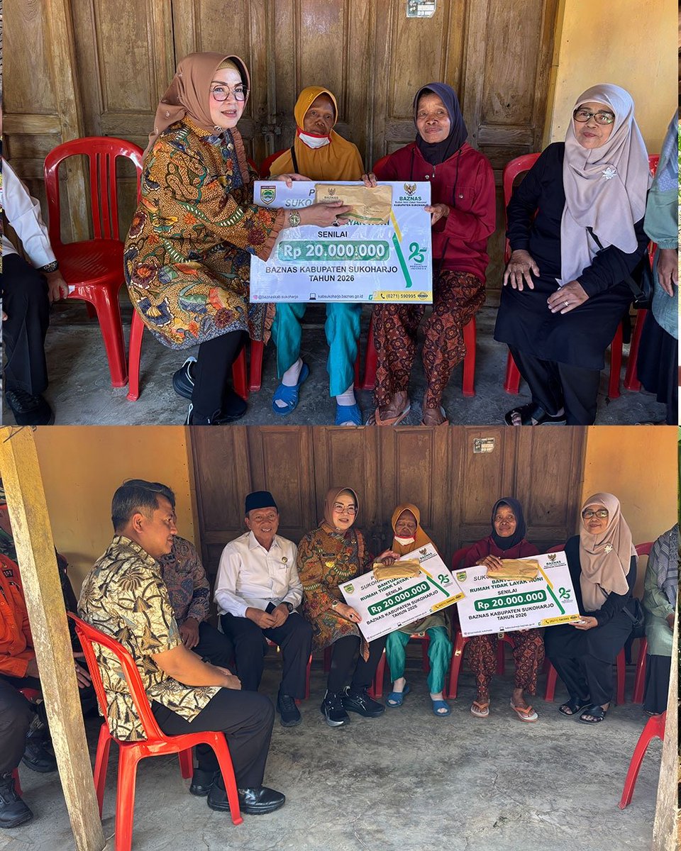 sukoharjo_kab's tweet photo. Dulur Makmur,
Bupati Sukoharjo @etiksuryani_ad1b bersama Baznas Kabupaten Sukoharjo melalui Program “Sukoharjo Peduli” Serahkan Bantuan Rumah Tidak Layak Huni (RTLH) untuk Warga Bencana Tanah Longsor di Desa Kamal Bulu Sukoharjo pada Kamis (12/2/2026).
#RTLH
#bantuanRTLH https://t.co/fqf1E8iQXn