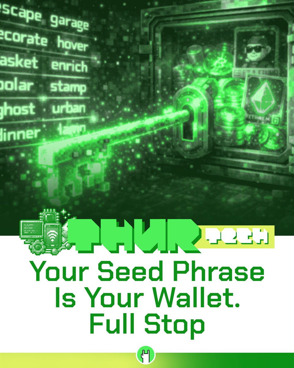 WerentOfficial's tweet photo. 🧠 #TueThoughts

Your Seed Phrase Is Your Wallet. Full Stop.

12 or 24 words. That's all it takes to own — or lose — everything.

Anyone who has your seed phrase has your crypto. Simple as that.

Never screenshot it. Never save it on cloud. Write it down and keep it somewhere safe offline.

No 2FA, no hardware wallet can save you if those words get exposed.