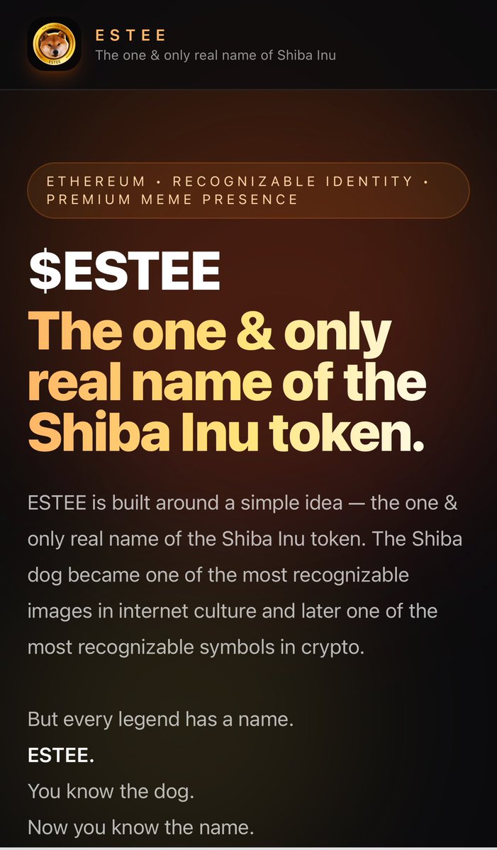 We have a new website under development. esteecoin.com. Bigger and better things coming.