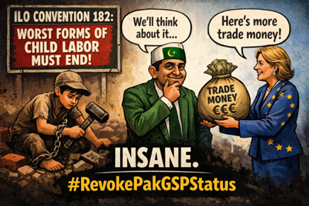 sorathsindhi64's tweet photo. ILO Convention 182: Worst forms of child labor must end. Pakistan: “We’ll think about it.” EU: “Here’s more trade money.” Insane. Revoke Pak GSP Status https://t.co/0cHHbVZmEE