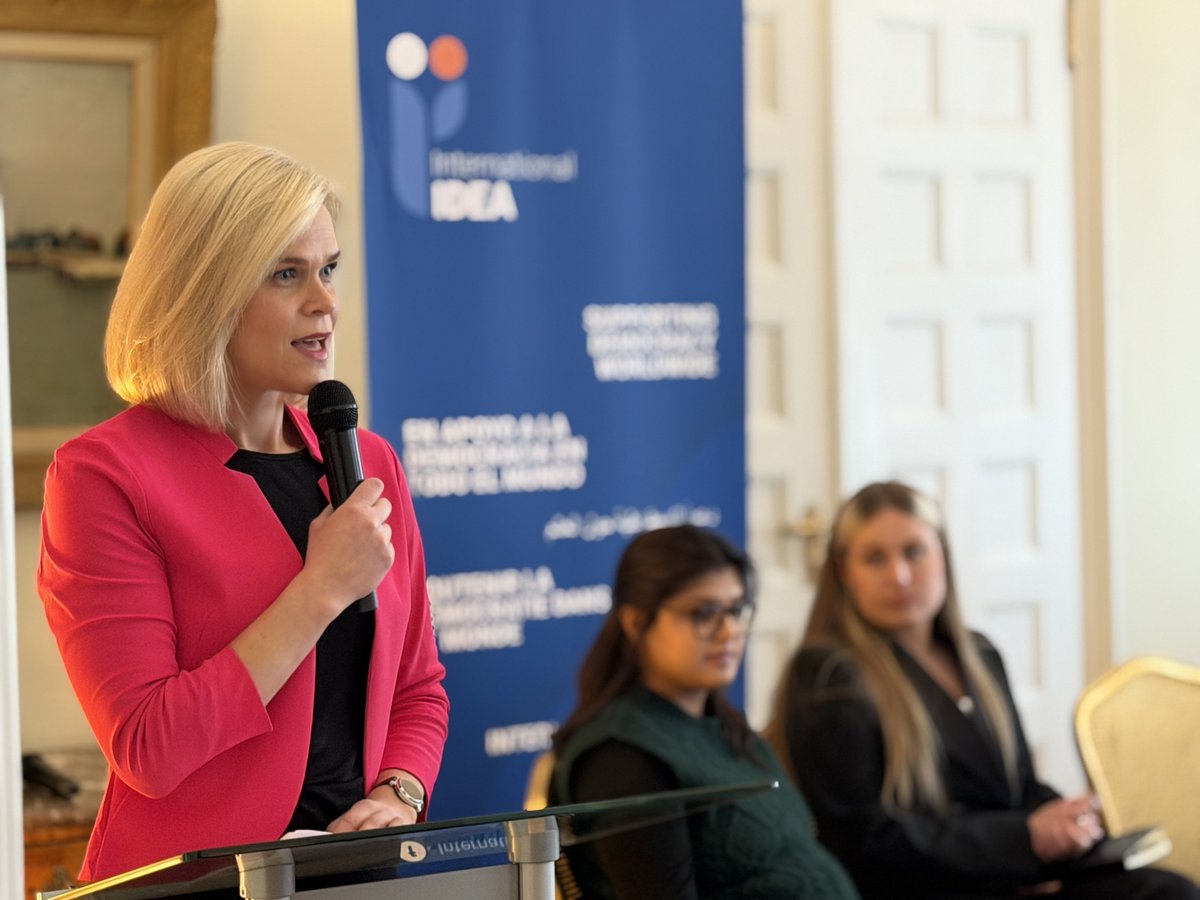 FranceinSweden's tweet photo. The Ambassador hosted at the French Residence a panel discussion on “Gendered Digital Violence – A Threat to Democracy” for International Women Day, organized in partnership with @Int_IDEA. https://t.co/IoWMoRWEDY