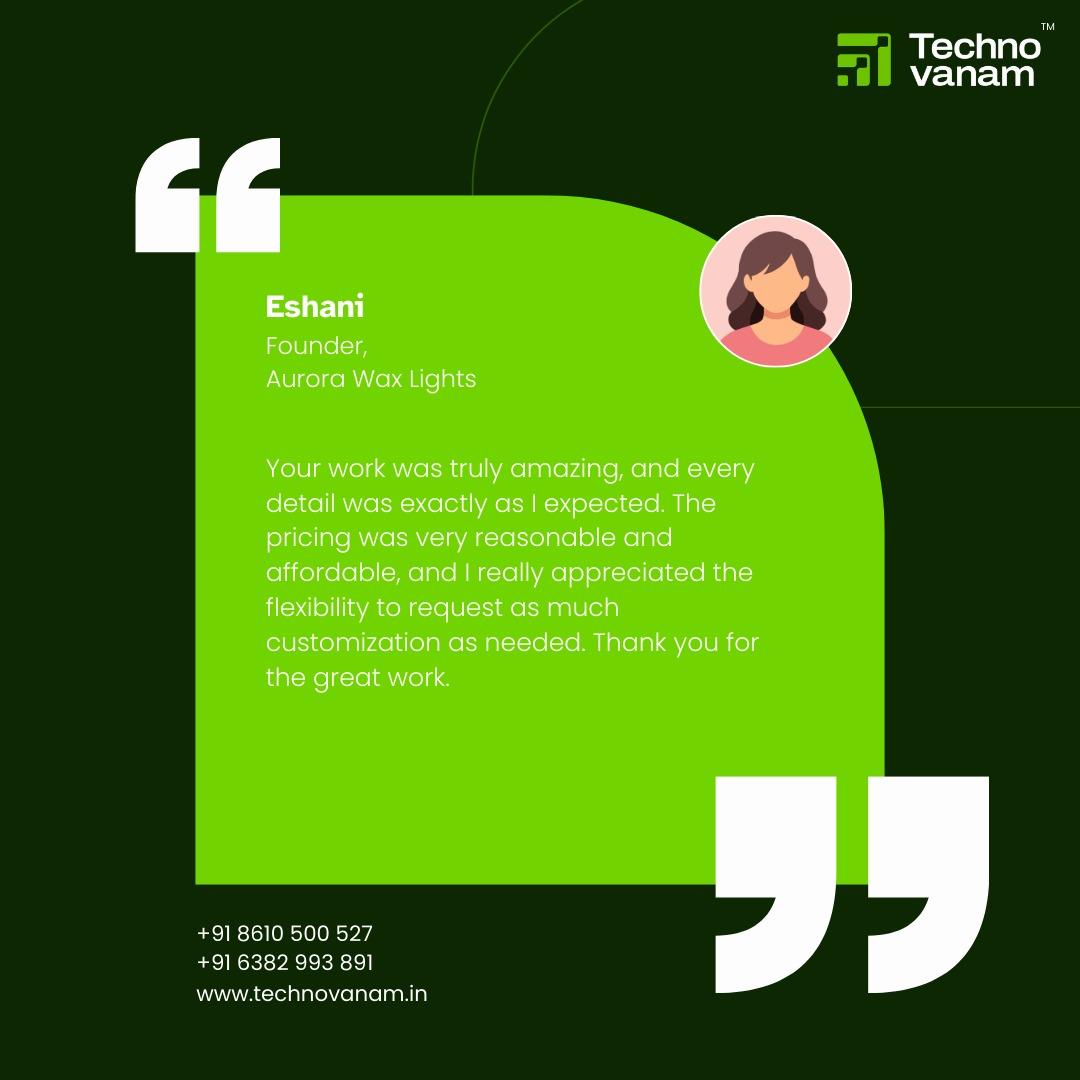 TechnoVanam's tweet image. Thank you for the wonderful feedback! We’re glad our work met your expectations. At Techno VanaCoinm, we always strive to deliver quality, affordable, and customizable solutions for our clients. 🚀

#TechnoVanam #ClientFeedback #QualityWork #AffordableSolutions