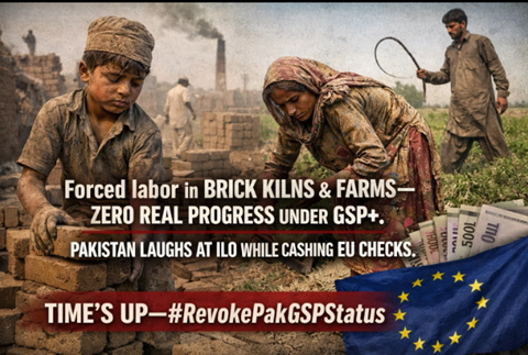 sorathsindhi64's tweet photo. Forced labor in brick kilns &amp; farms—zero real progress under GSP+. Pakistan laughs at ILO while cashing EU checks. Time’s up—Revoke Pak GSP Status https://t.co/OdaMKP5gNm