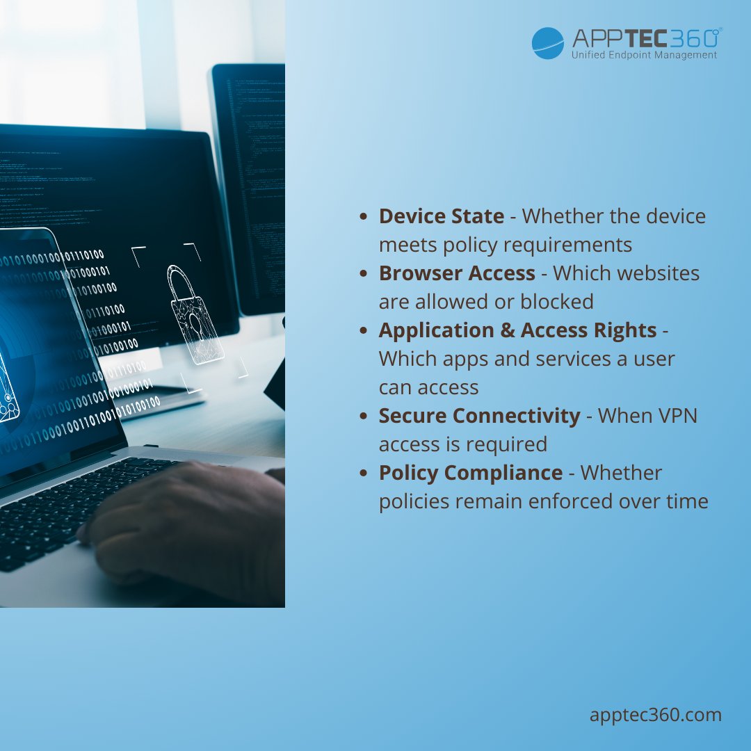 AppTec360's tweet photo. Security happens in the moments you don’t notice browser access, device state, policy compliance, connectivity, and app permissions.

AppTec360 keeps them all protected.

#AppTec360 #EndpointSecurity #UEM #CyberSecurity https://t.co/lJiZYlUUOT