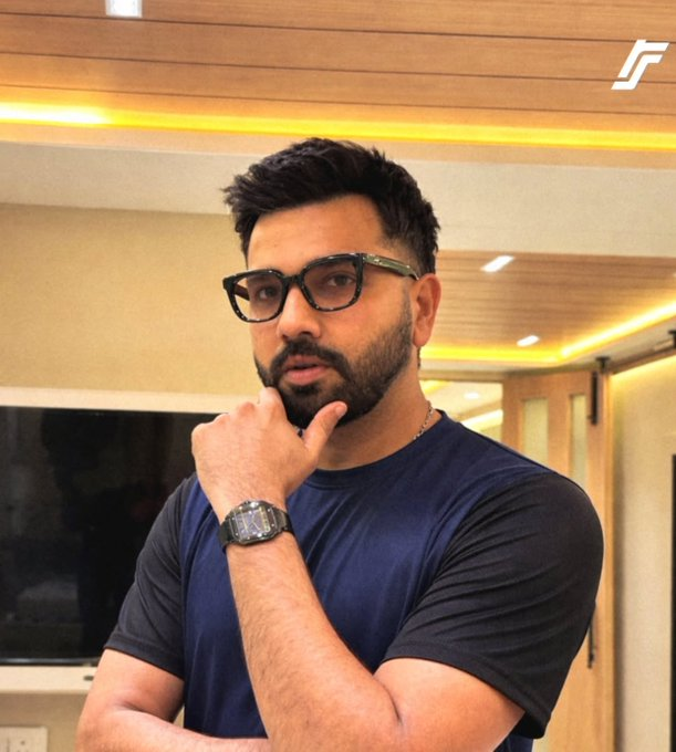 aam_jantaa's tweet photo. Rohit Sharma’s Fresh New Look Steals the Spotlight 🔥 https://t.co/4NxbGM49ne