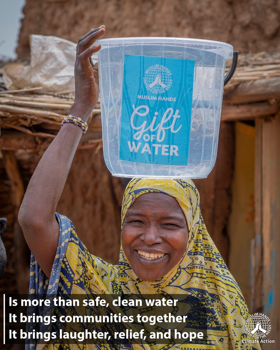mhclimateaction's tweet photo. 𝐘𝐨𝐮𝐫 𝐆𝐢𝐟𝐭 𝐨𝐟 𝐖𝐚𝐭𝐞𝐫
A simple gift can change everything. Clean water restores health, dignity, and opportunity for families in climate-vulnerable communities.
#GiftOfWater #CleanWaterForAll #WaterIsLife #ClimateAction #MuslimHands #WaterAccess #ChangeLives https://t.co/UlKh4L5DdA