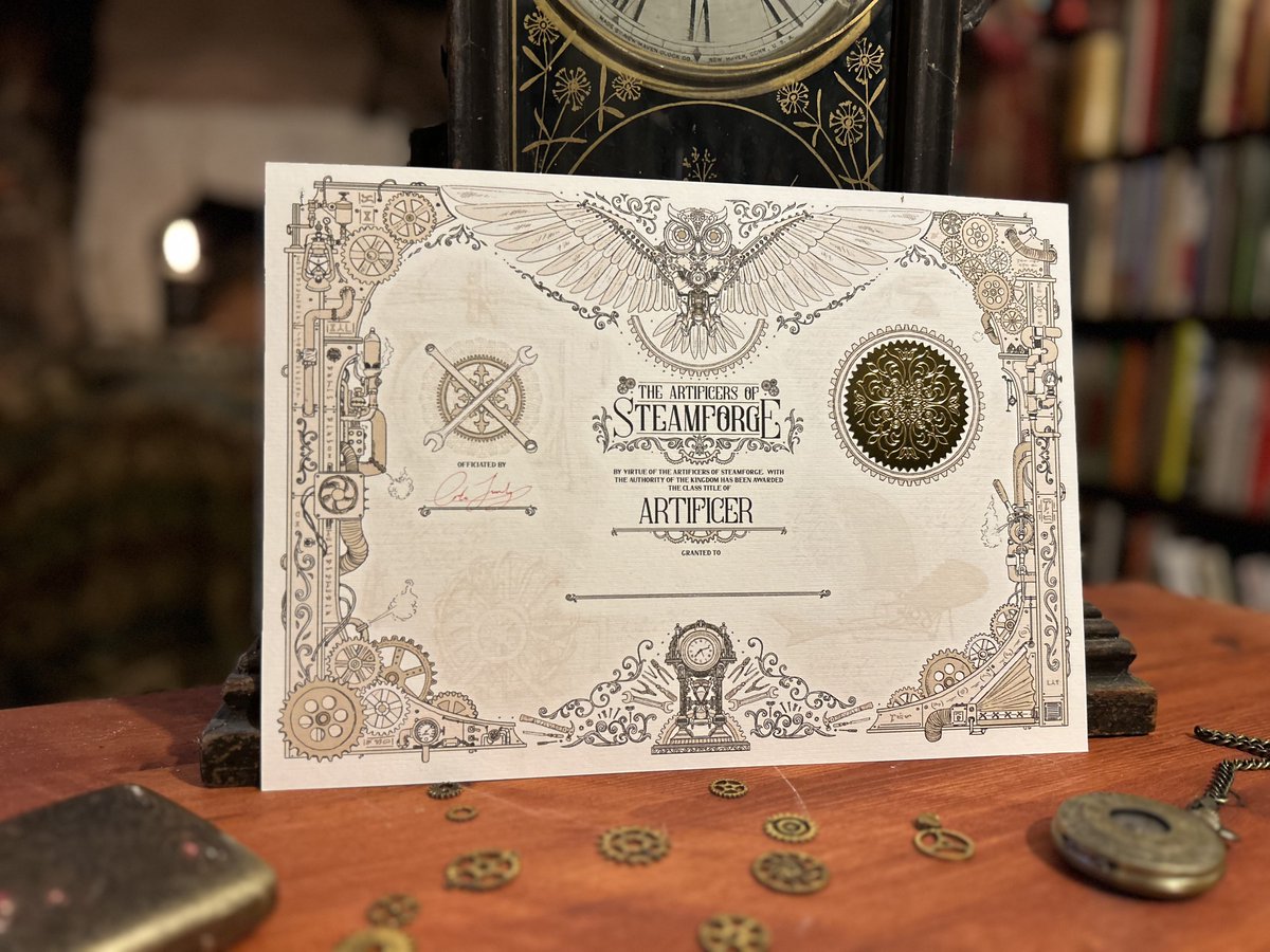 Official D&amp;D Class Certificates. The complete collection.

All 12 classes. Gold sealed. Dungeon Master approved.

15 days until the launch of oldworldmagic.com 

#OldWorldMagic #DungeonsAndDragons #DNDCommunity #ClassCertificates #DNDGifts #TabletopRPG #HandmadeUK"