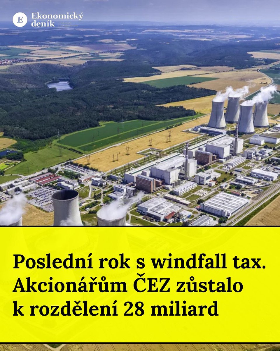 💰‼️ Z 67miliardového zisku zbylo po windfall tax jen 28 miliard: ekonomickydenik.cz/akcionarum-cez…