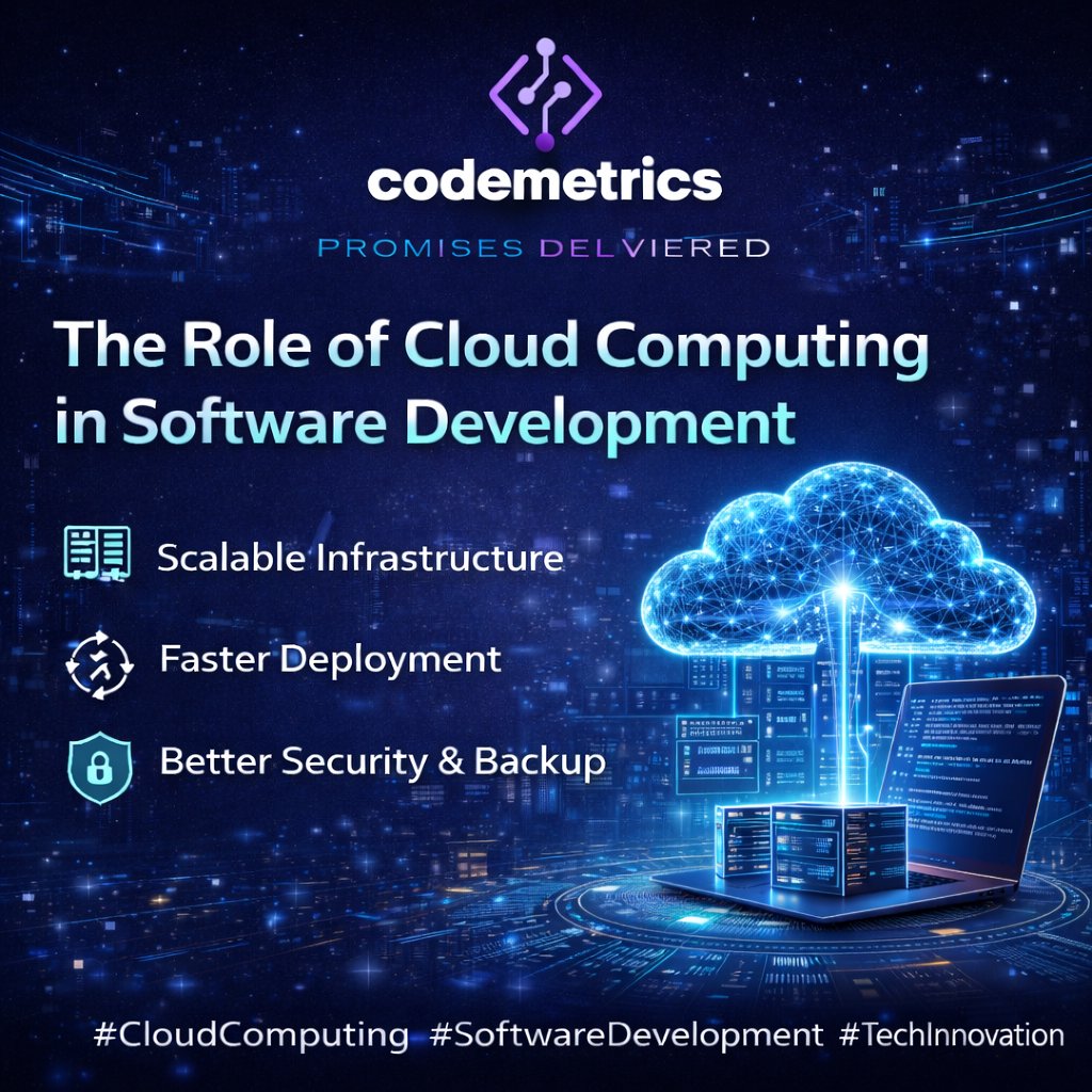 CodemetricsInfo's tweet photo. At Codemetrics Infotech Pvt. Ltd., we leverage cloud computing to build scalable, secure, and high-performance software solutions. 

#CloudComputing #SoftwareDevelopment #Codemetrics #TechInnovation #DigitalTransformation https://t.co/LPcwbMWtsA