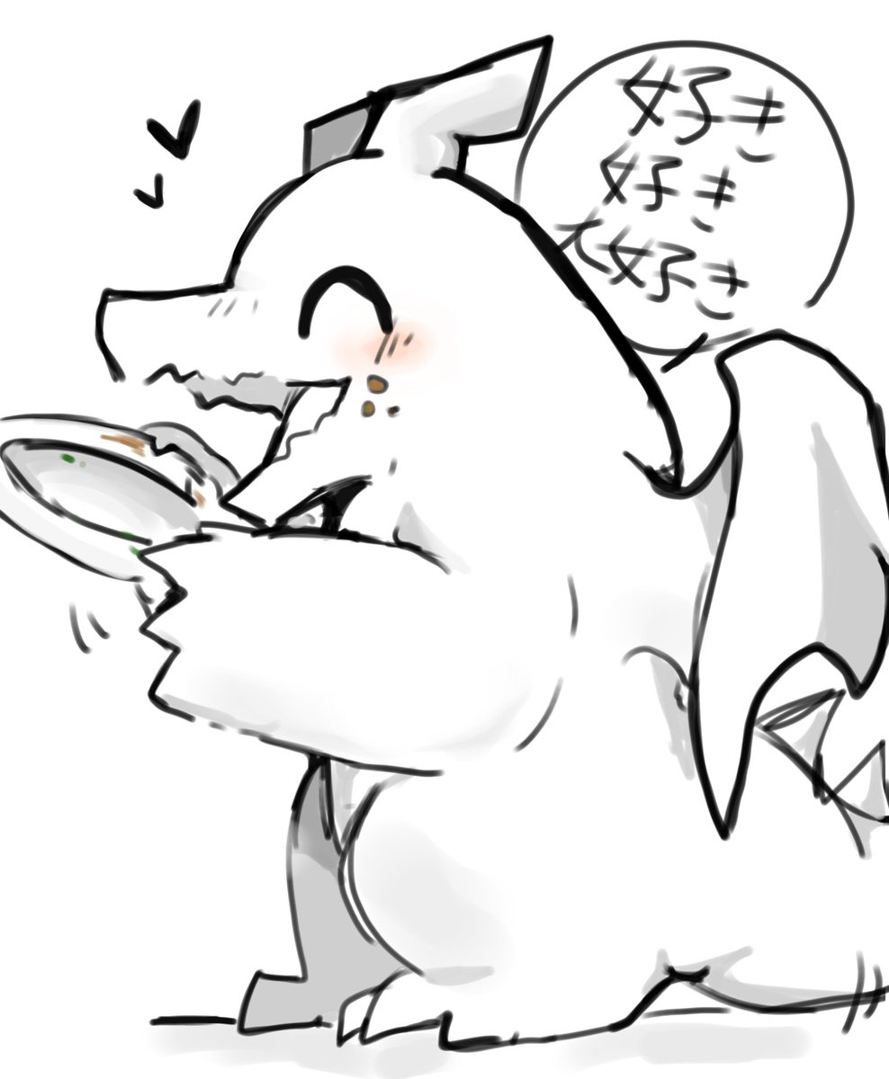 好きな惣菜発表ドラゴン可愛くてまた描いてしまった。
