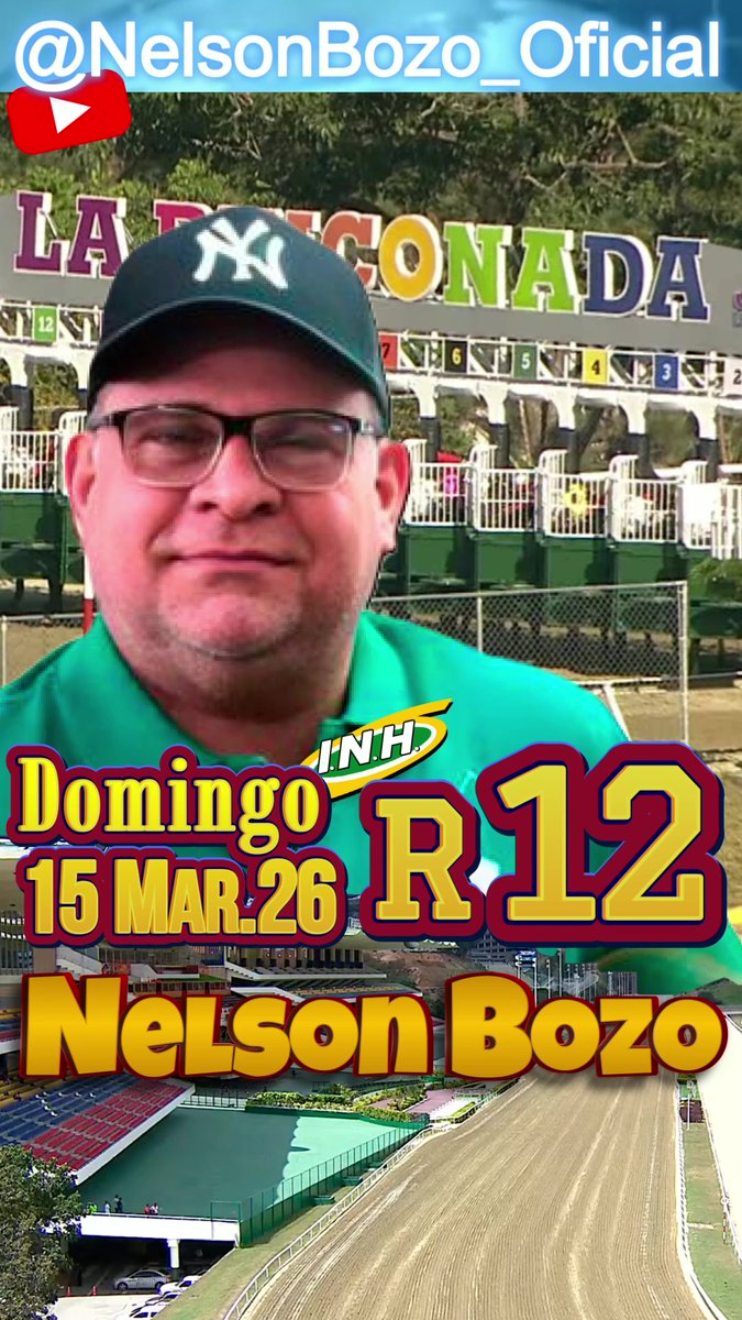 GRATIS !👉3Fijos y 5y6 #LaRinconada 15.Marzo.26 | R12 | Nelson Bozo "el Triple Coronado del Hipismo"🏇🏅🏆
¡Por aquí! ...👉 LINK:  youtu.be/SP372g9C5dw 🔥
