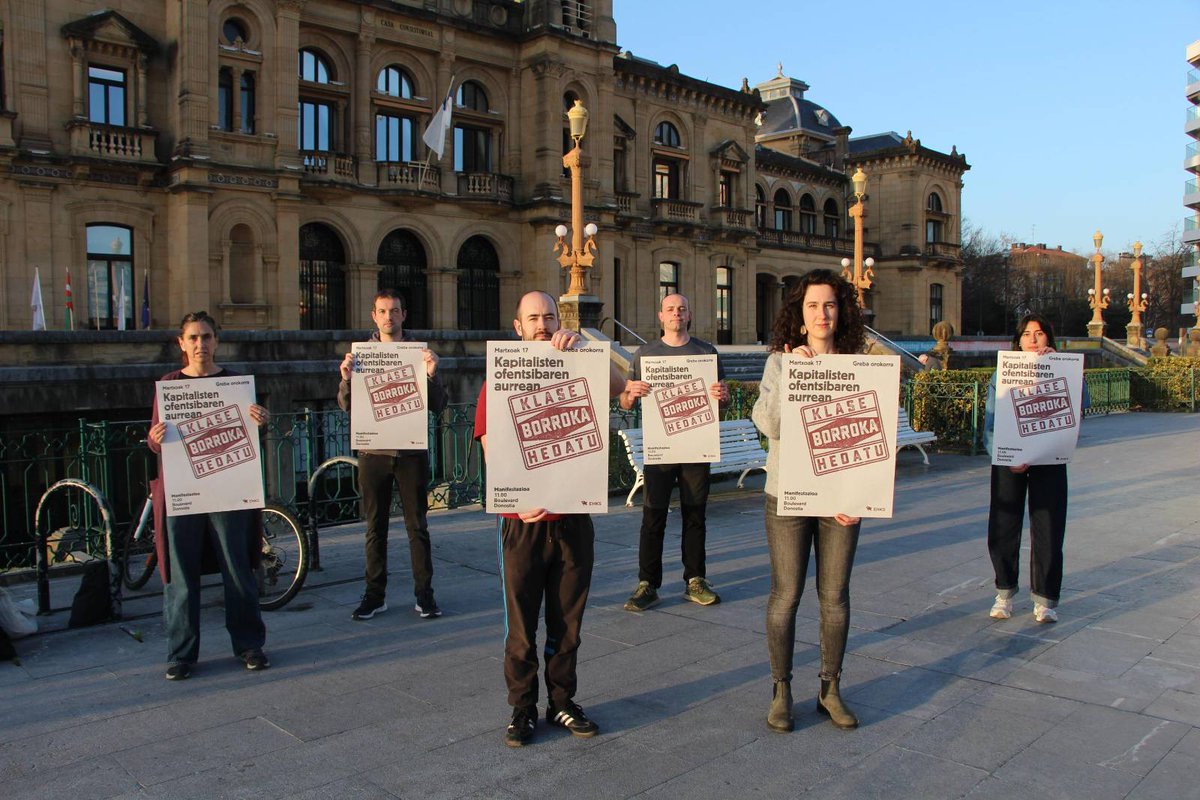 Martxoaren 17an kapitalismoaren aurka mobilizatzeko deia egin du <a href="/EHKSozialista/">Euskal Herriko Kontseilu Sozialista</a>|k

Bilbon, Donostian, Gasteizen eta Iruñean antolatu ditu manifestazioak beste hainbat eragilerekin batera, "langile-klasearen borroka hedatzera" deituz

🔗 gedar.eus/aktualitatea/m…