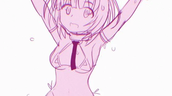 pixivFANBOXで相河愛花 手挙げXポーズ ラフを公開しました!