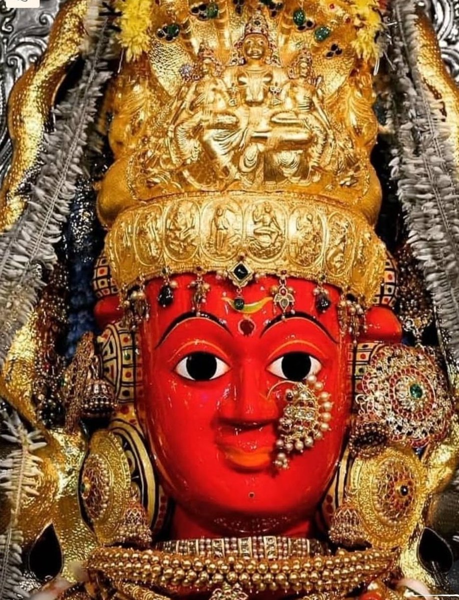 ktchandra2's tweet photo. Marikamba Mata is a powerful form of Goddess Durga, worshipped as the fierce protector and mother goddess of the people of Karnataka, especially in the town of Sirsi. Revered as "Doddamma" (the elder mother), she is believed to be the elder sister of all Mariamma deities in the region. The 7-foot-tall idol of Marikamba represents the divine warrior energy of Shakti, depicted with eight arms riding a tiger while destroying a demon-symbolizing the eternal victory of good over evil. Devotees see her not only as a fierce destroyer of negativity but also as a compassionate mother who protects her children from suffering, disease, and injustice.

For centuries, Marikamba Mata has been a central spiritual force in coastal and Malnad Karnataka. The Sirsi Marikamba Temple, built in 1688, is considered one of the most powerful Shakti shrines in the state, where devotees gather to seek courage, protection, and blessings. Her devotion reaches its peak during the famous Marikamba Jatre, a grand festival held once every two years that draws millions of devotees who come to witness her divine presence and celebrate the enduring power of the Mother Goddess.