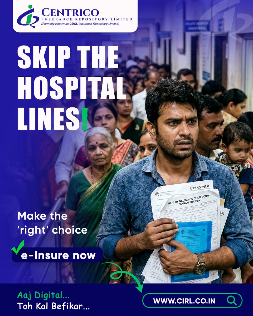 Centrico_IR's tweet image. With an e-Insurance Account, you can keep your insurance policies safe, organized, and accessible anytime.
Register for FREE today: cirl.co.in

#eInsurance #LifeInsurance #HealthInsurance #TATAAIG #StarHealthInsurance #MaxLifeInsurance #NewIndiaAssurance #KotakLife