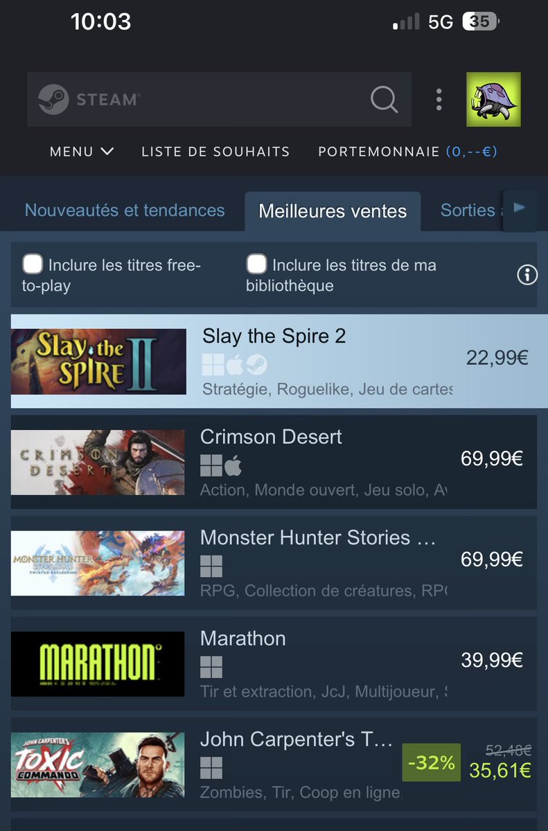Stature_Fans's tweet photo. $alpul #alpul
Toxic Commando continue son ascension et franchit le Top5 Steam ce matin !
👏🏼 https://t.co/jEhoc6mMfj