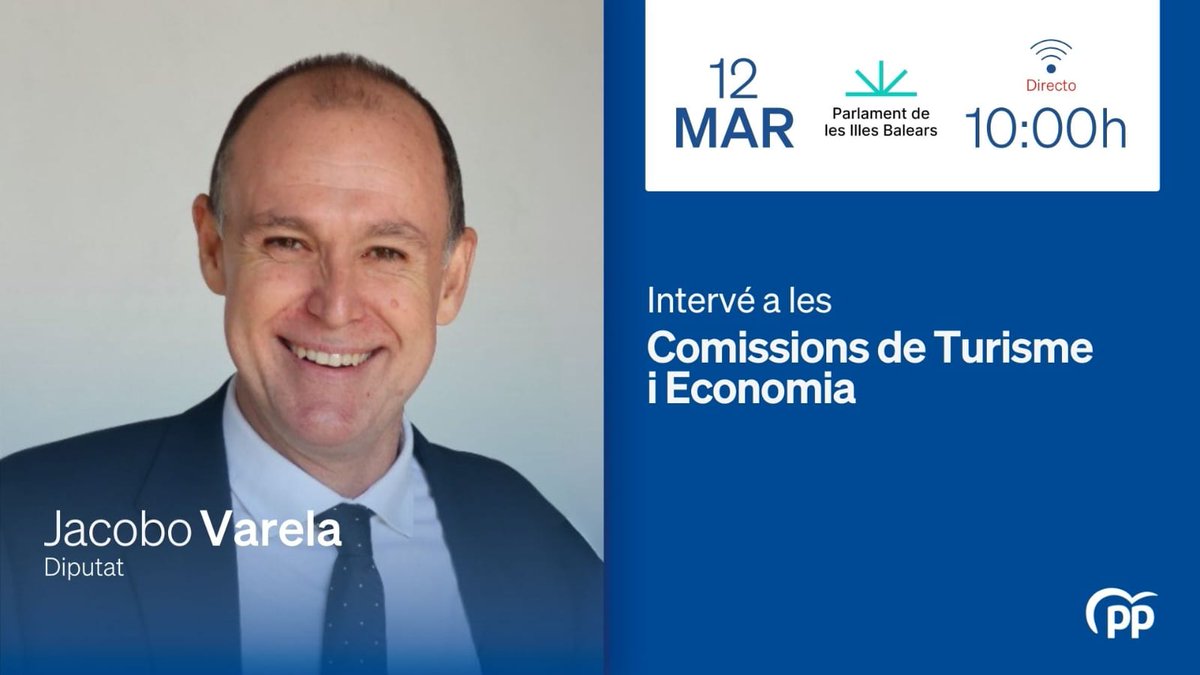 🏛️ Avui, el diputat <a href="/JacoboIbiza/">Jacobo Varela Limia</a> intervé a les comissions de Turisme i Economia 

🔗 El podeu seguir aquí: youtube.com/@canalparlamen…