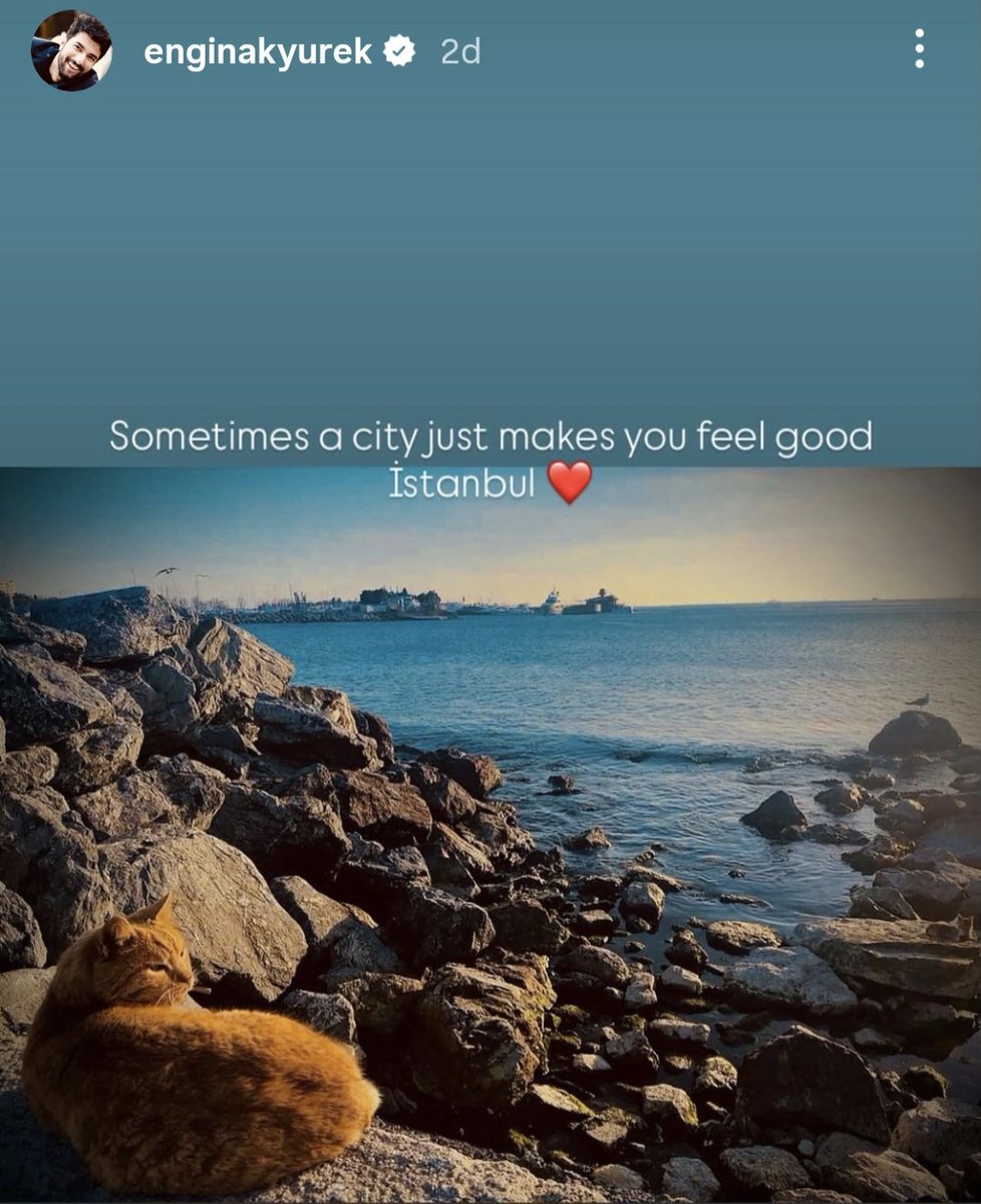 #EnginAkyürek Instagram hesabından yeni bir hikaye paylaştı.♥️

📍IG story| @/enginakyurek