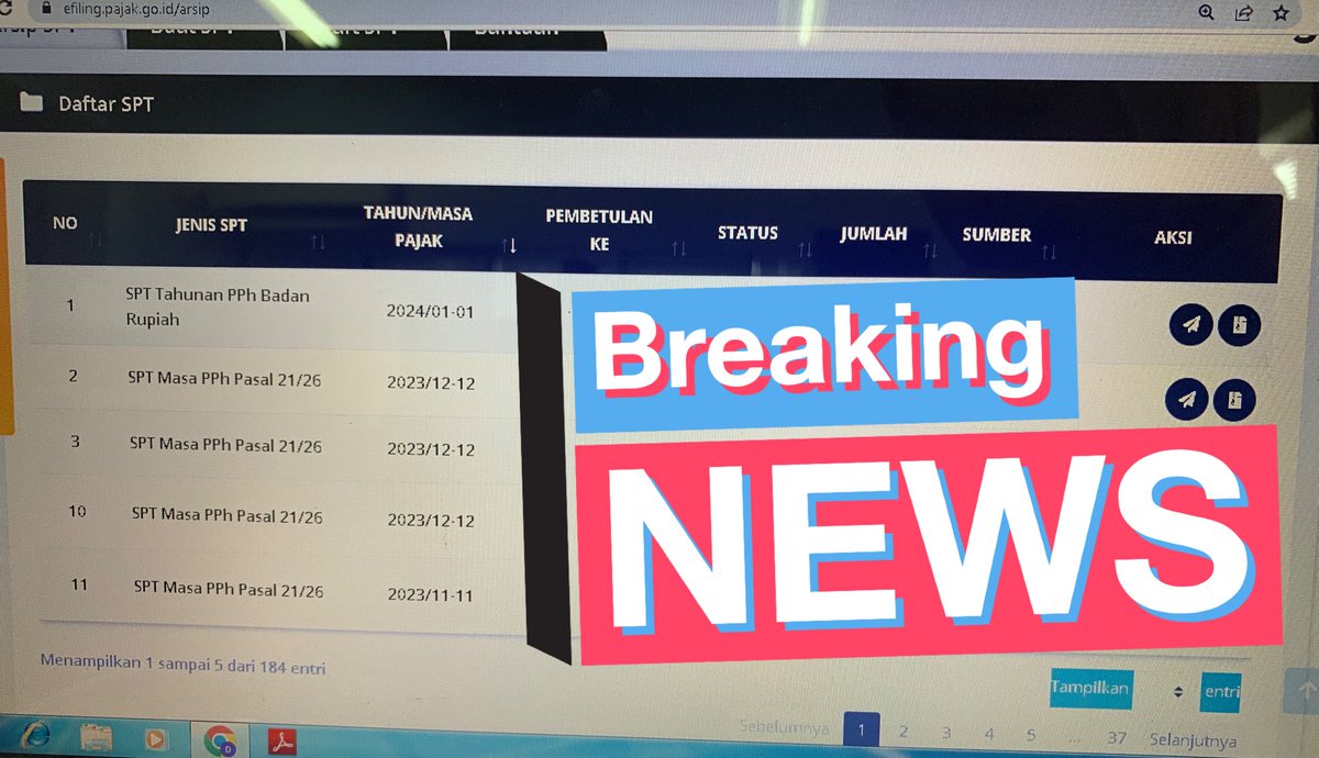 dindaeap's tweet photo. @kring_pajak 
Ko yang muncul sampai 2023 aja ya min? 2024 nya ga ada kecuali spt tahunan badan, help min🙏🏻 https://t.co/kTC6r290w0