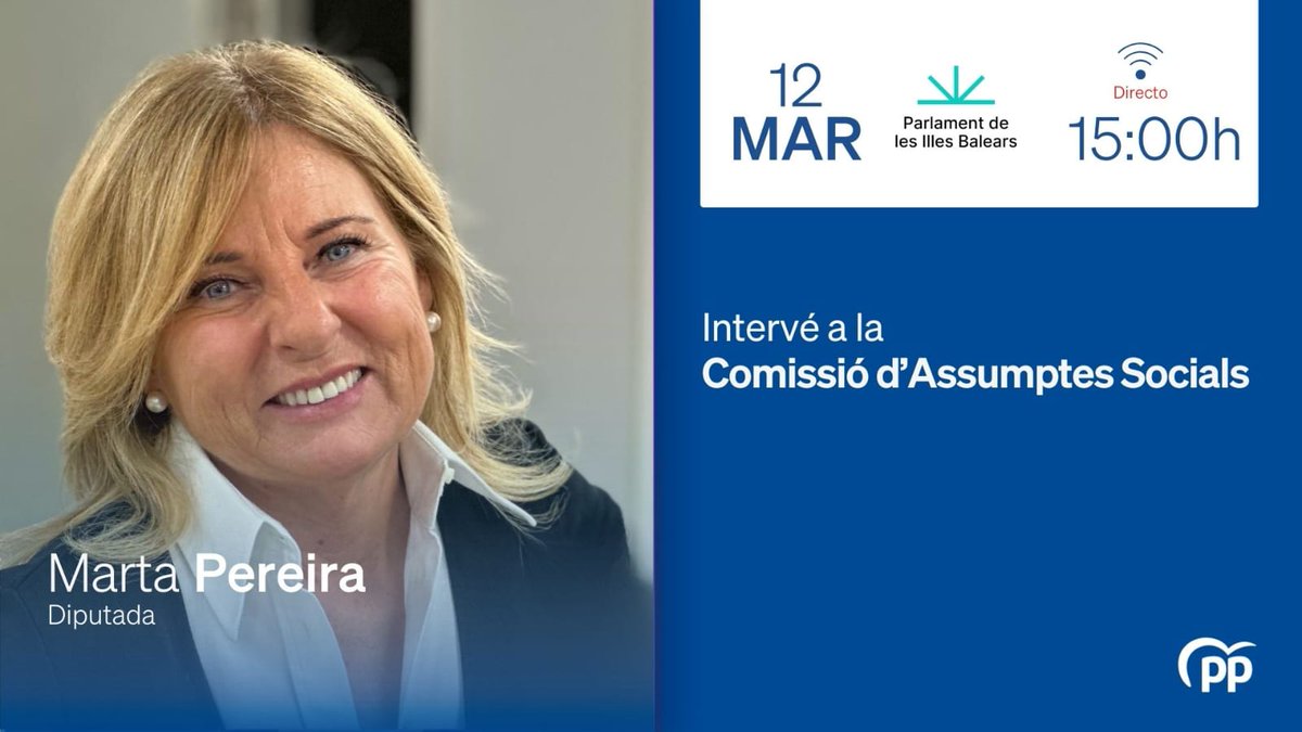 🏛️ La diputada <a href="/marta_pereira_s/">Marta_Pereira</a> intervé a la Comissió d'Assumptes Socials en matèria de millora de les condicions de l'Imserso. 

🔗 Pots seguir-ho aquí: youtube.com/live/SlKaOvFSC…