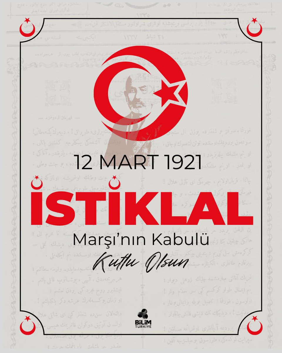 t3bilimtr's tweet photo. Vatanına sahip çıkan #MilliTeknolojiHamlesi gençliği var oldukça, 

"Korkma, sönmez bu şafaklarda yüzen al sancak!" 

İstiklal Marşımızın kabulünün 105. yıl dönümü kutlu olsun! 🇹🇷 https://t.co/0OD0nxYuoq