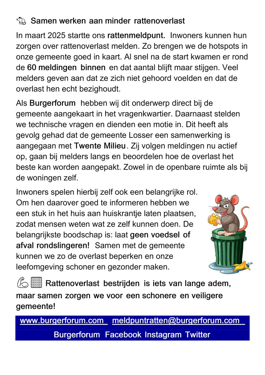 Lies ter Haar Burgerforum Losser tweet media