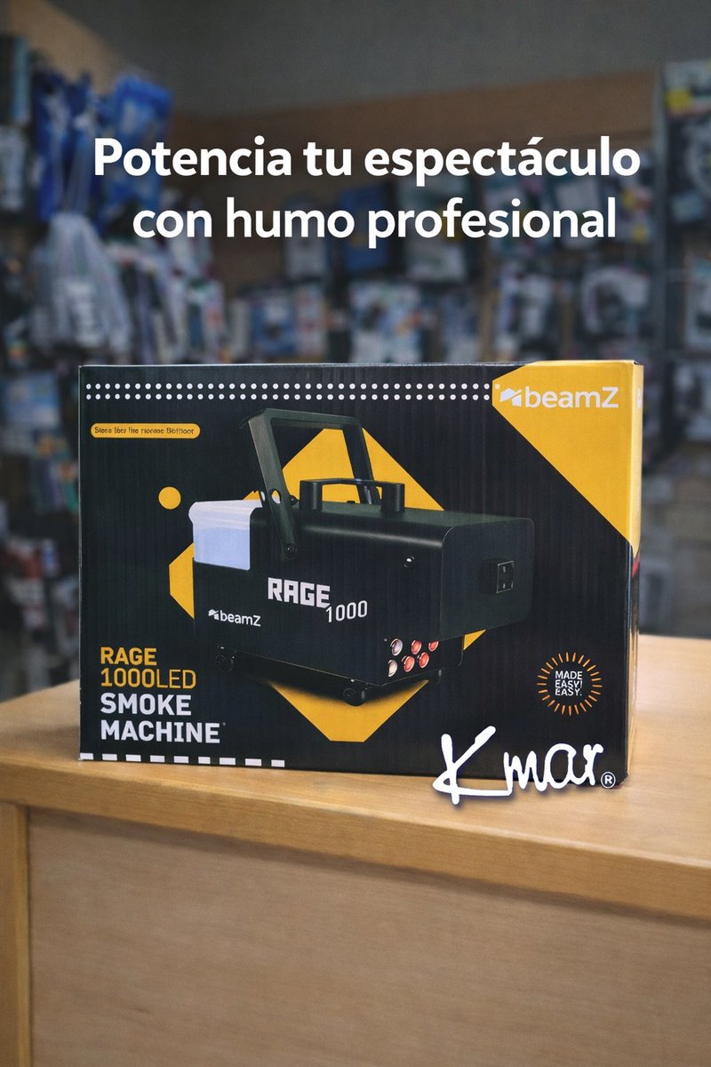 KmarJaen's tweet photo. 💨✨ ¡Haz que tu evento destaque!

La BeamZ Rage 1000 LED llega para llevar tus fiestas y shows al siguiente nivel.

🔥 Potente salida de humo
💡 LEDs integrados para efectos espectaculares
🎧 Perfecta para DJs, eventos y escenarios

https://t.co/eah98sUjrK https://t.co/4wxSnhDSHO