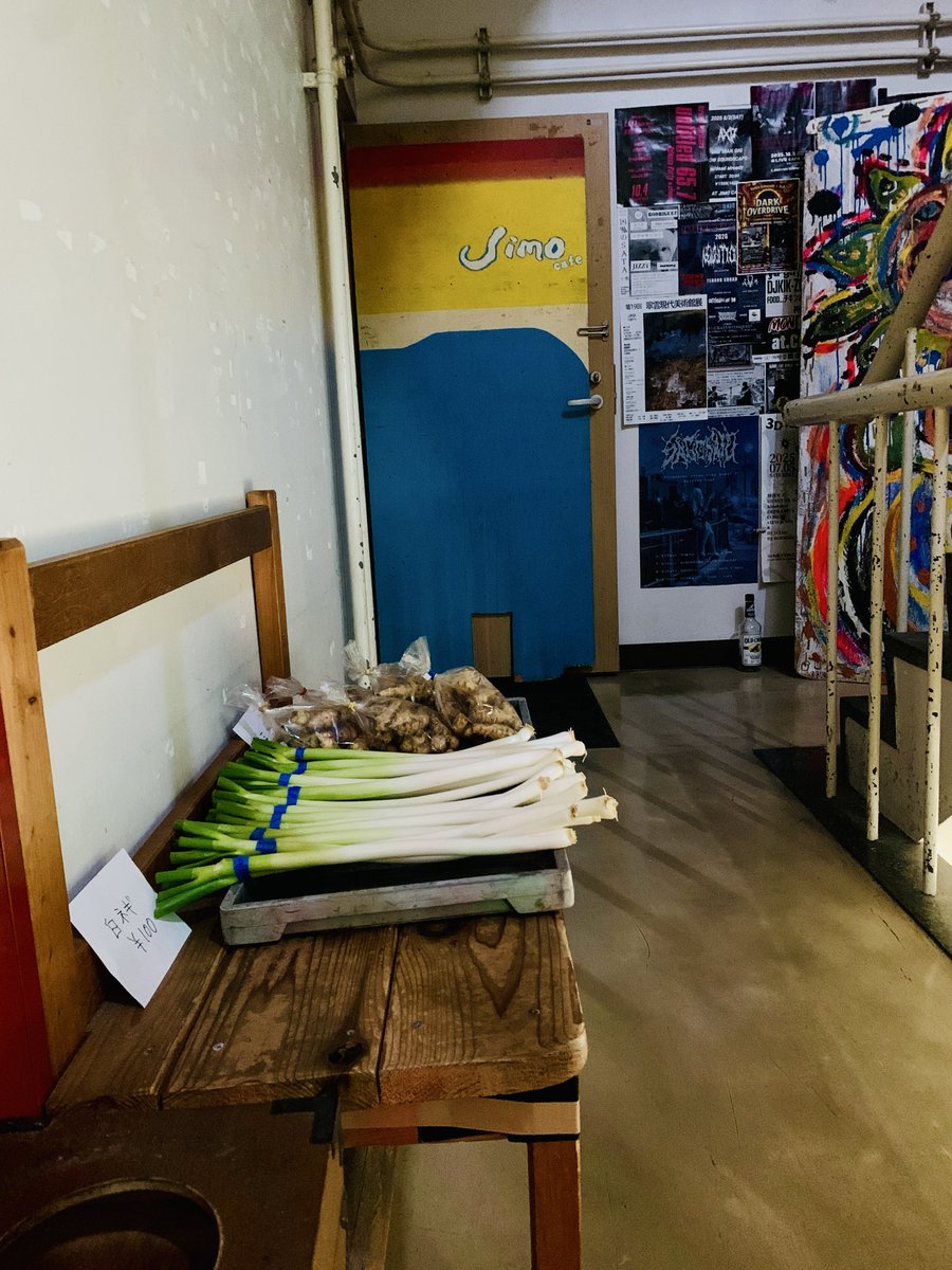 JimoRiku's tweet photo. jimo cafe open 
本日朝採れたて
甘い白葱→ラーメン
サクサク菊芋→ツナサラダ https://t.co/YGcHZcBWHD