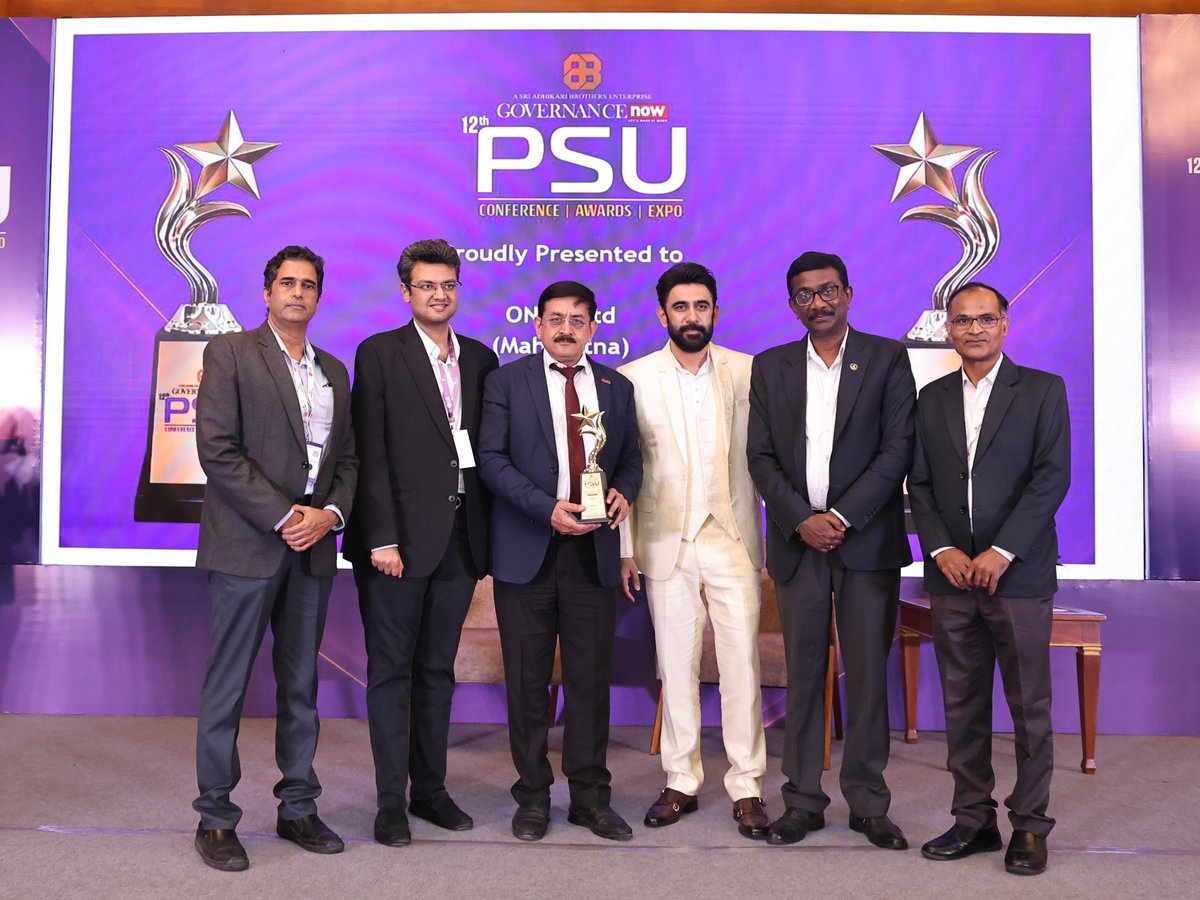 ONGC_'s tweet image. 🏆 Triple Recognition for ONGC at the Governance Now 12th PSU Awards

#ONGC has been honoured with three prestigious recognitions at the @governancenow 12th #PSU Awards 2026 on 11 March 2026, reaffirming its commitment to innovation, operational excellence and strong financial