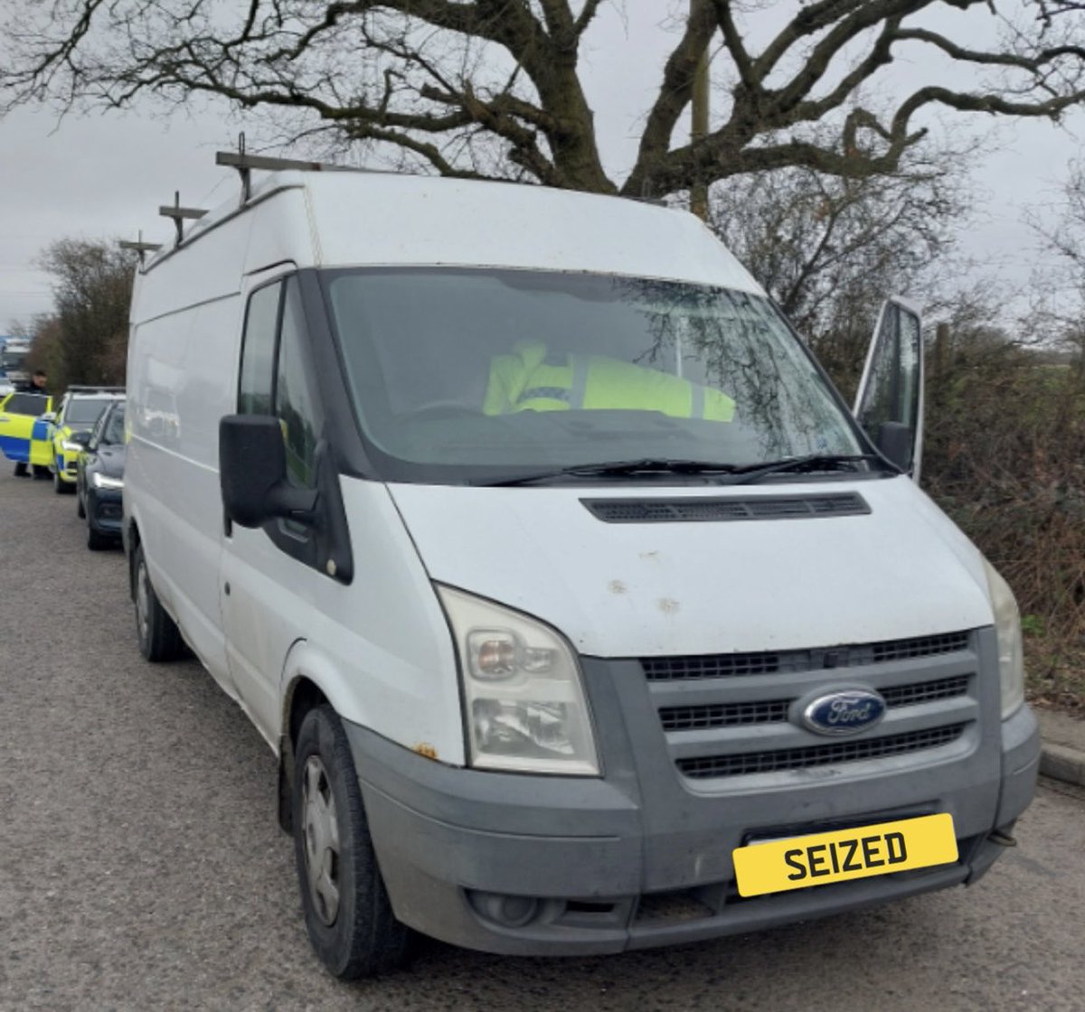 roadpoliceBCH's tweet photo. RT32 - St. Albans

This van had committed multiple Theft of Fuel offences in @SuffolkPolice area. 

A stop and search later, a sophisticated fuel siphoning system located and we had 2 in Custody for Theft &amp; Going Equipped to steal. 

•411250 412754 https://t.co/WPH4hpVlms