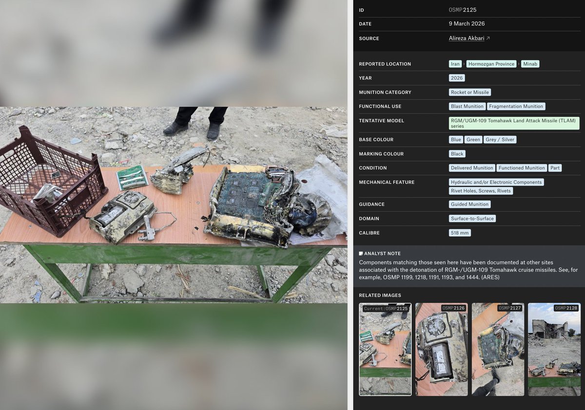 Open Source Munitions Portal tweet media