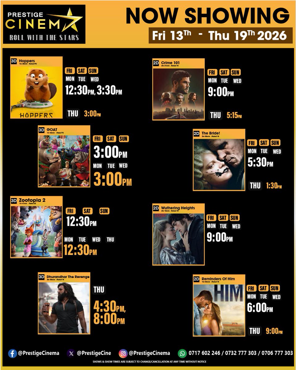 Prestige Cinemas tweet media
