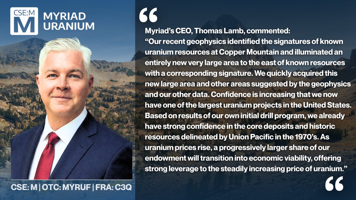 Myriad Uranium Corp. (CSE: M) tweet media