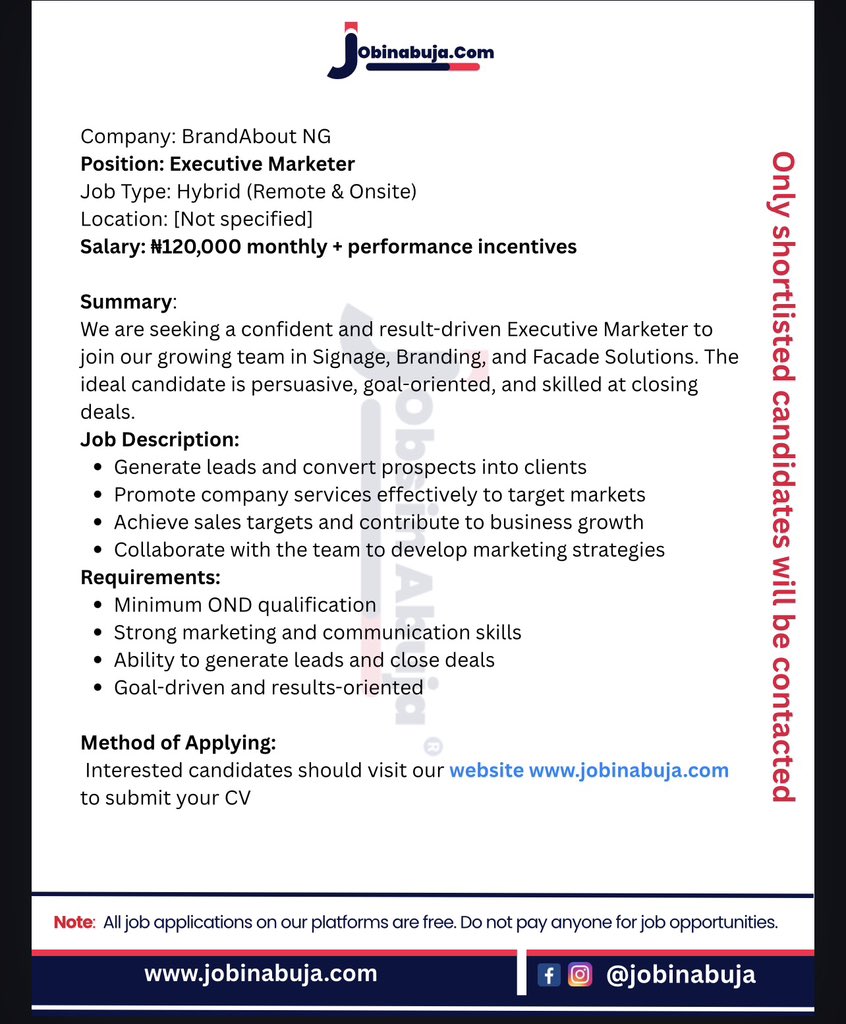 #jobsinabuja