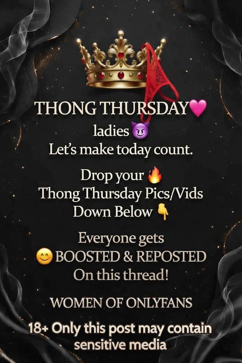 Wow it T H O N G THURSDAY 😈😜