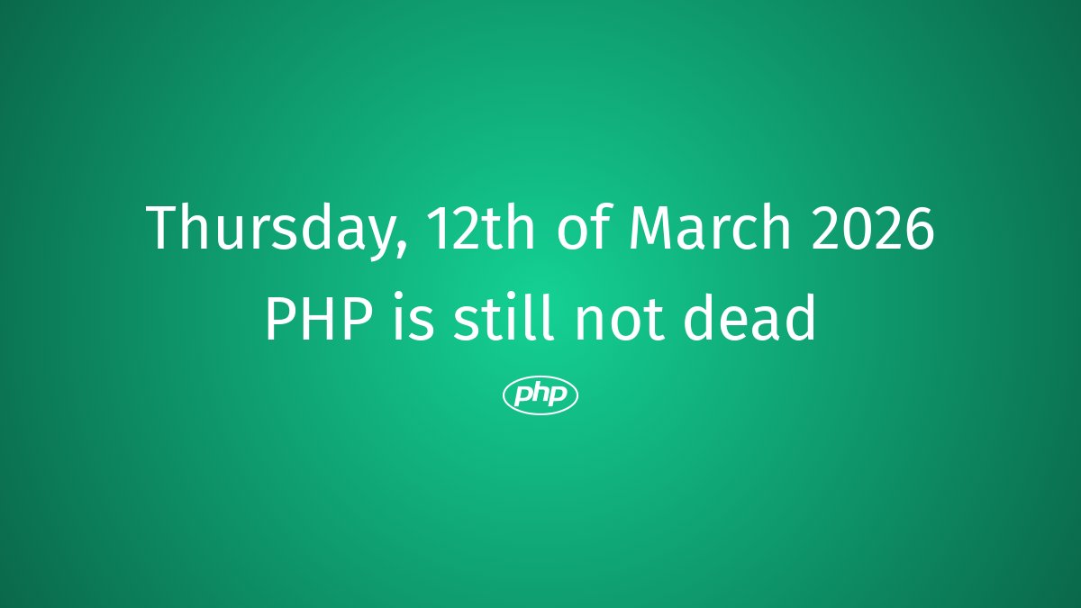 Is PHP dead? tweet media