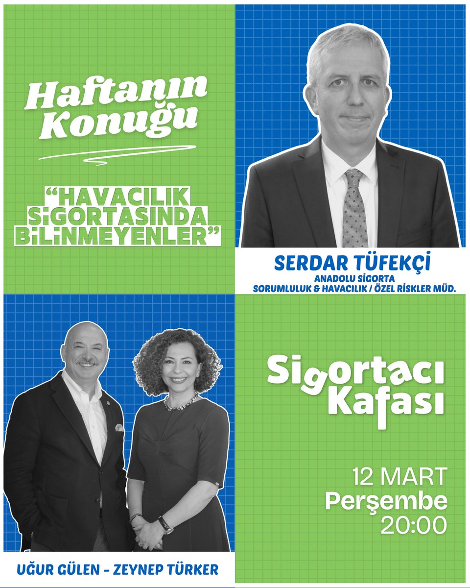 Sigortacı Kafası’nın yeni bölümünde Anadolu Sigorta’dan Serdar Tüfekçi ile havacılık sigortacılığını konuştuk. 🎙️

#SigortacıKafası