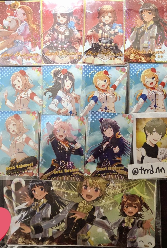 trrdnn's tweet photo. 【交換】
アイドルマスター TOURS ツアマス
キャンペーン
譲) オリジナルカード
スプリング 真乃2 めぐる2 灯織 咲季 手毬
クリスマス 静香 卯月 未央 伊織
カードホルダー ミリオンライブ
求) スプリング 翼(特別)(譲の多数出せます) > 通常 翼 薫 輝

郵送&amp;都内手渡し⭕️
よろしくお願い致します🙏 https://t.co/EpxREeI6eR