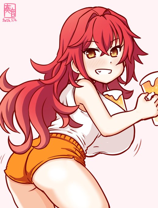 「そんじゃ、おっぱじめっぞー!OK⁉」

#艦これ版真剣お絵描き60分一本勝負_20260312
#フェニックス 