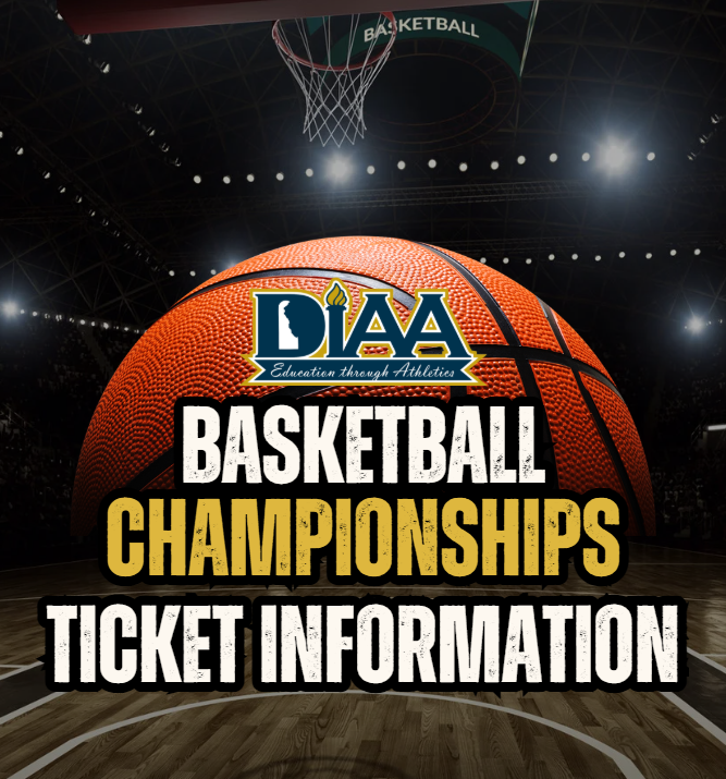 DIAA_Delaware's tweet photo. 2026 DIAA Basketball Championships - Ticket Information

All games will be played Sat., March 14 @ UD

Girls - 1PM
#1 Sanford vs #3 St. E

Unified - 3PM
#1 Dover vs #2 CR

Boys - 7PM
#2 Howard vs #4 St. Georges

🎟️ 𝗧𝗶𝗰𝗸𝗲𝘁𝘀 & 𝗕𝗿𝗼𝗮𝗱𝗰𝗮𝘀𝘁
UD Ticketing:  https://t.co/K5sWckPOX3
One ticket provides entry to both the Unified & Girls finals.

📺 Can't make it? Watch LIVE on NFHS Network https://t.co/9IDGl5USLQ

#DIAA #DIAAChampionships