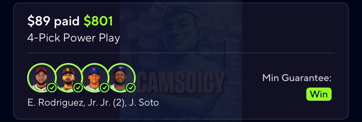 camsoicy's tweet image. $800 PrizePicks slip BANGGG🤑💚

I’ll post the next one for free..👀

Why should you trust me? I'm a Top 5% Sports Bettor in the World (per Pikkit)🥇

100💚+💬+🔄 and it’s yours. 
#GamblingX #PrizePicks #locks